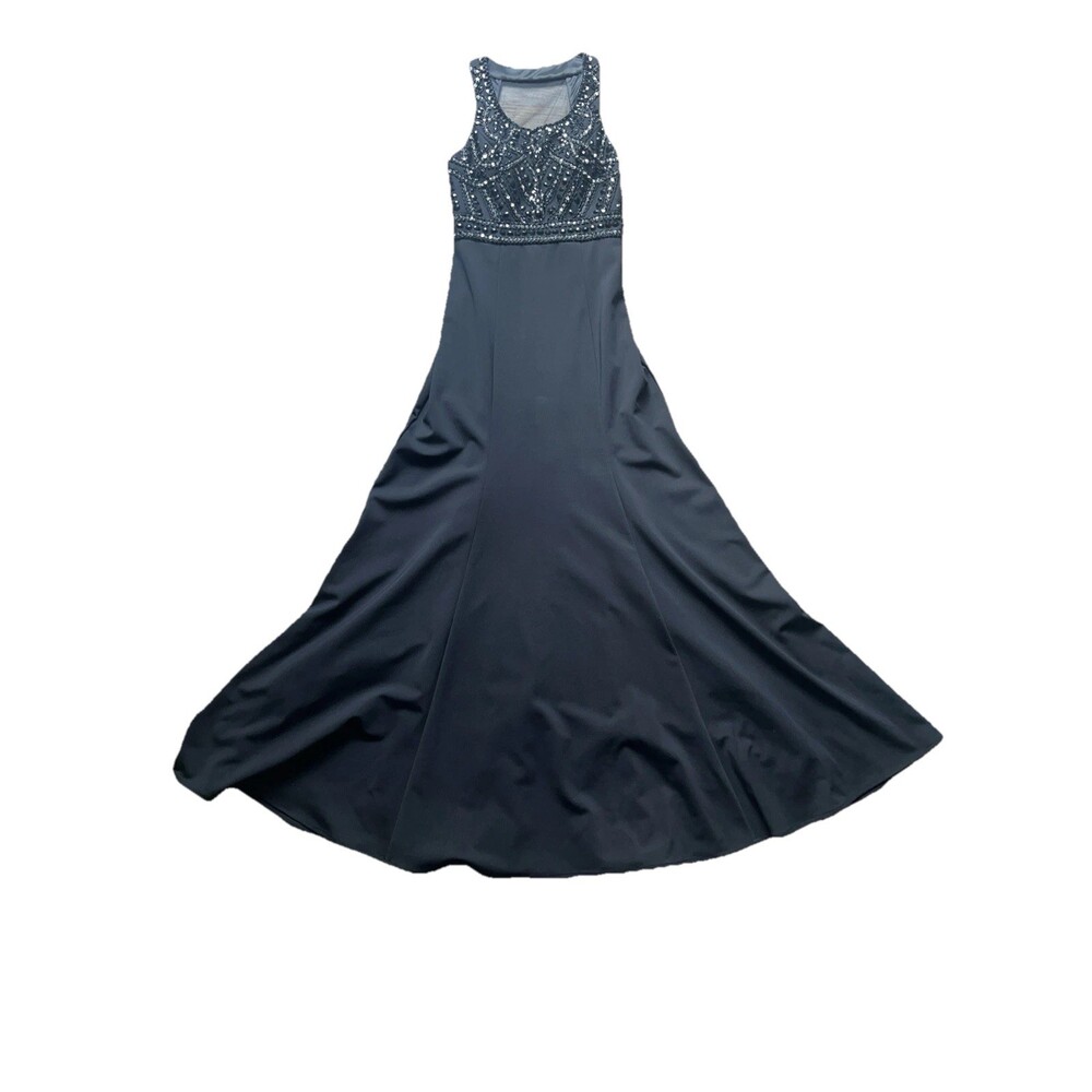 Sue Wong Nocturne Black Sleeveless Beaded Dress Sz 4 Exc Cond